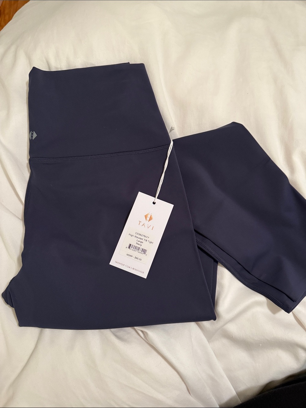 Tavi Navy High Waisted 7/8 Tight Leggings Large Navy
